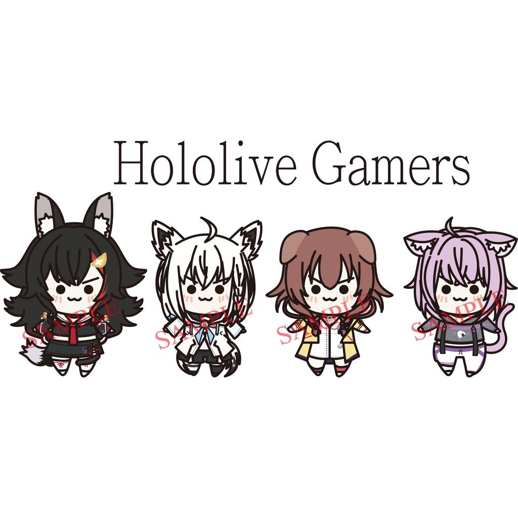 ~出清小屋~現貨全新 hololive GAMERS 白上吹雪 戌神沁音 大神澪 貓又小粥  防水 貼紙 車貼