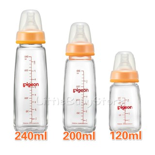 LittleBabyStore-PIGEON貝親母乳實感一般口徑玻璃奶瓶(120/200/240ml)