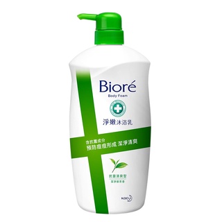 Biore 淨嫩沐浴乳(抗菌清爽型-潔淨綠茶香) 1000g【家樂福】