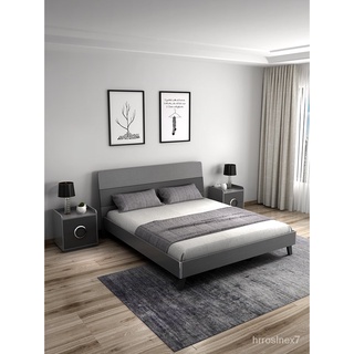 “北歐 輕奢”現代簡約床儲物床1.8米雙人床板式床小戶型經濟型1.5北歐高箱床-家具-實木家具