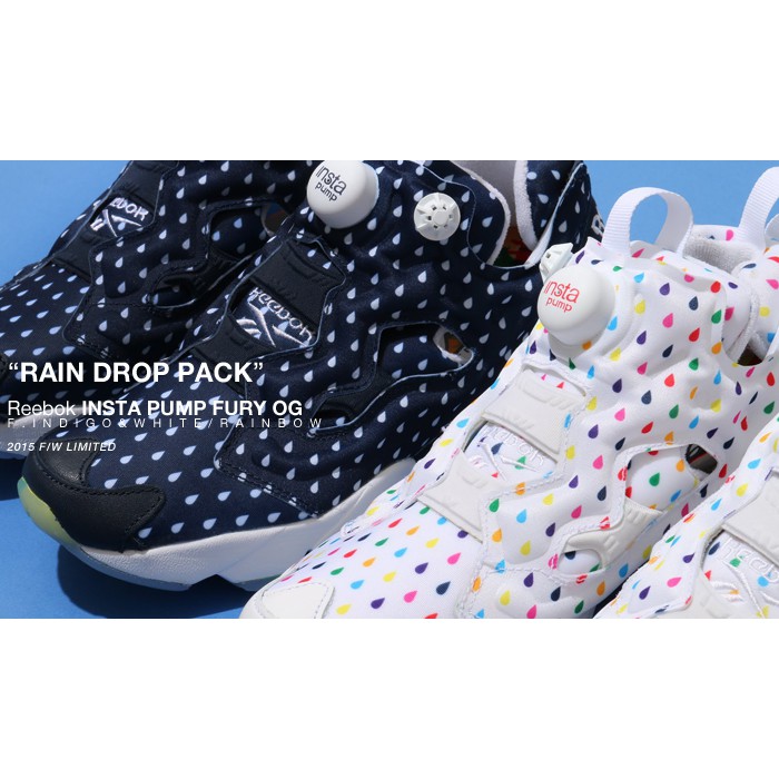 Reebok Insta Pump Fury Rain Drop 藍色女鞋| 蝦皮購物