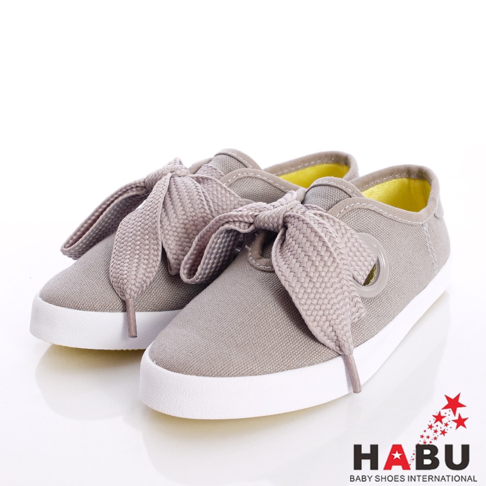 HABU哈布專櫃童鞋休閒帆布鞋B10-GR灰(中大童段)32=20.5cm-零碼出清