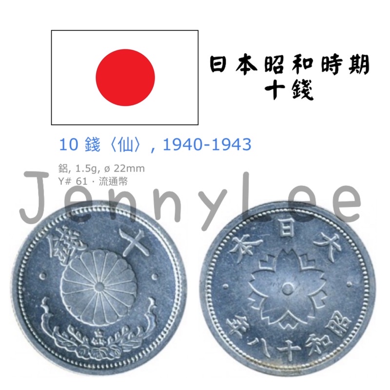 收藏性販售「世界錢幣」🇯🇵日本硬幣 十錢 昭和時期硬幣 鋁幣 流通品項
