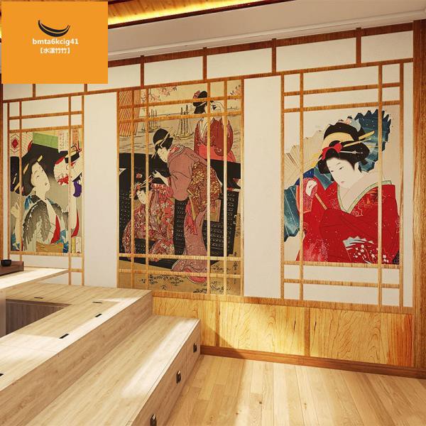 水漾竹竹 日式和風仕女墻紙仿真障子門民宿壽司料理店居酒屋劇本殺裝飾壁紙 蝦皮購物