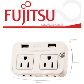 FUJITSU富士通 電源轉接壁插 ( 2孔+3孔+USB-6座 )