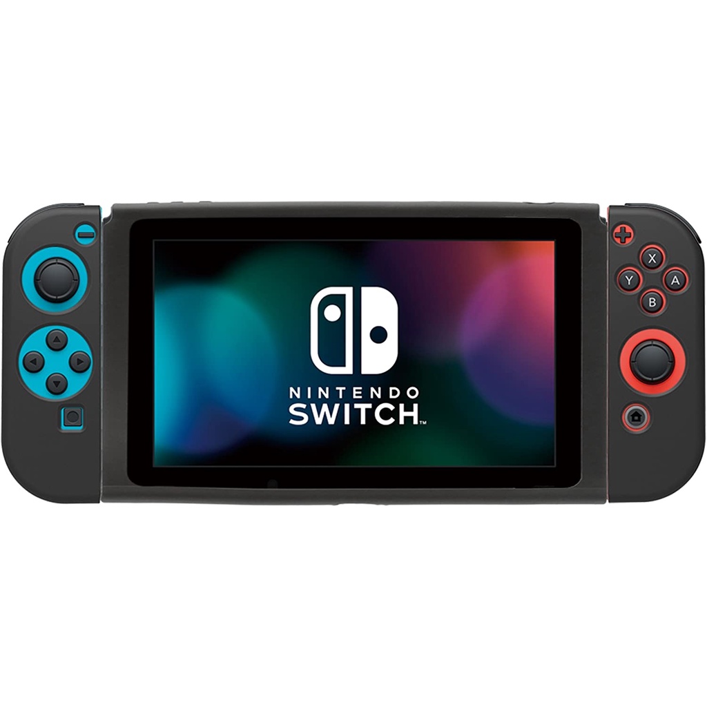 全新Switch原廠授權 HORI 主機+手把用 分離式矽膠果凍套 黑色款附攜帶直立架 NSW-041【歡樂交易屋】