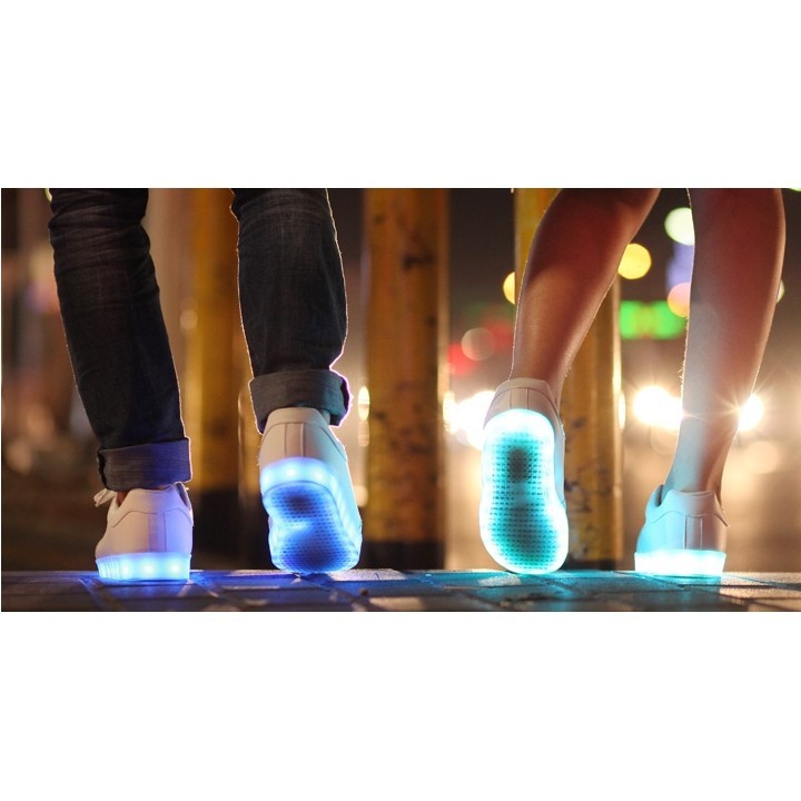 USB充電情侶發光鞋七彩LED夜光鞋男韓版休閒低幫學生鞋螢光鞋男潮