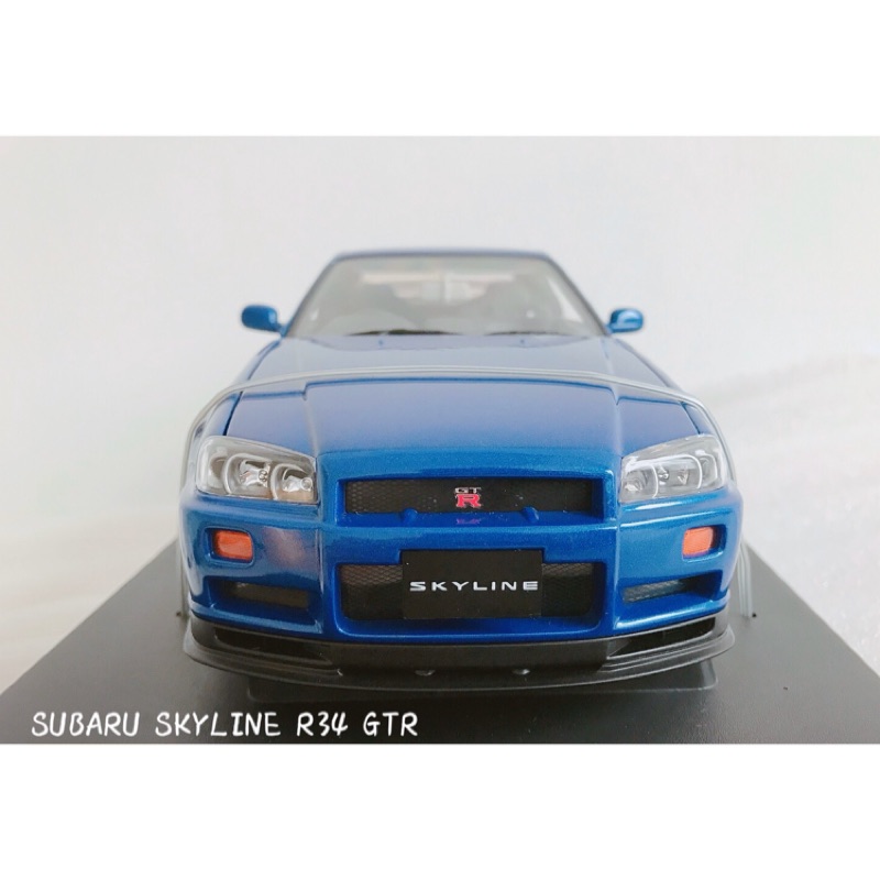 Buycar模型車庫1 18 Subaru Skyline R34 Gtr模型車 蝦皮購物