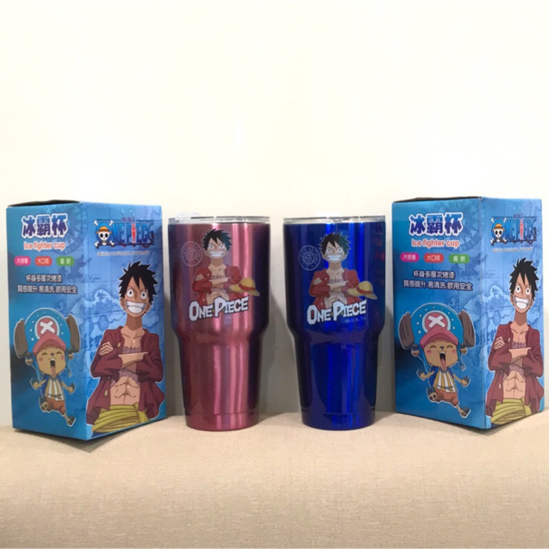 正版 航海王冰霸杯海賊王冰霸杯喬巴冰霸杯魯夫冰霸杯大容量900ml 不銹鋼喬巴保溫杯酷冰杯 蝦皮購物