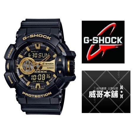 【威哥本舖】Casio台灣原廠公司貨 G-Shock GA-400GB-1A9 抗震運動雙顯錶 GA-400GB