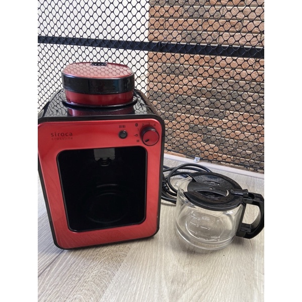 降價$200出清！（原售1500）日本siroca crossline 自動研磨悶蒸咖啡機-紅 SC-A1210R 二手