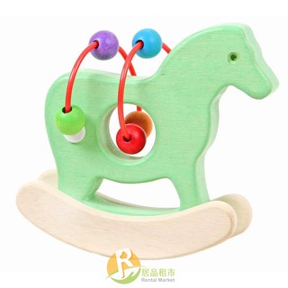 【居品租市】※專業出租平臺 - 嬰幼玩具※ mentari 木頭玩具 騎騎木馬小滾珠