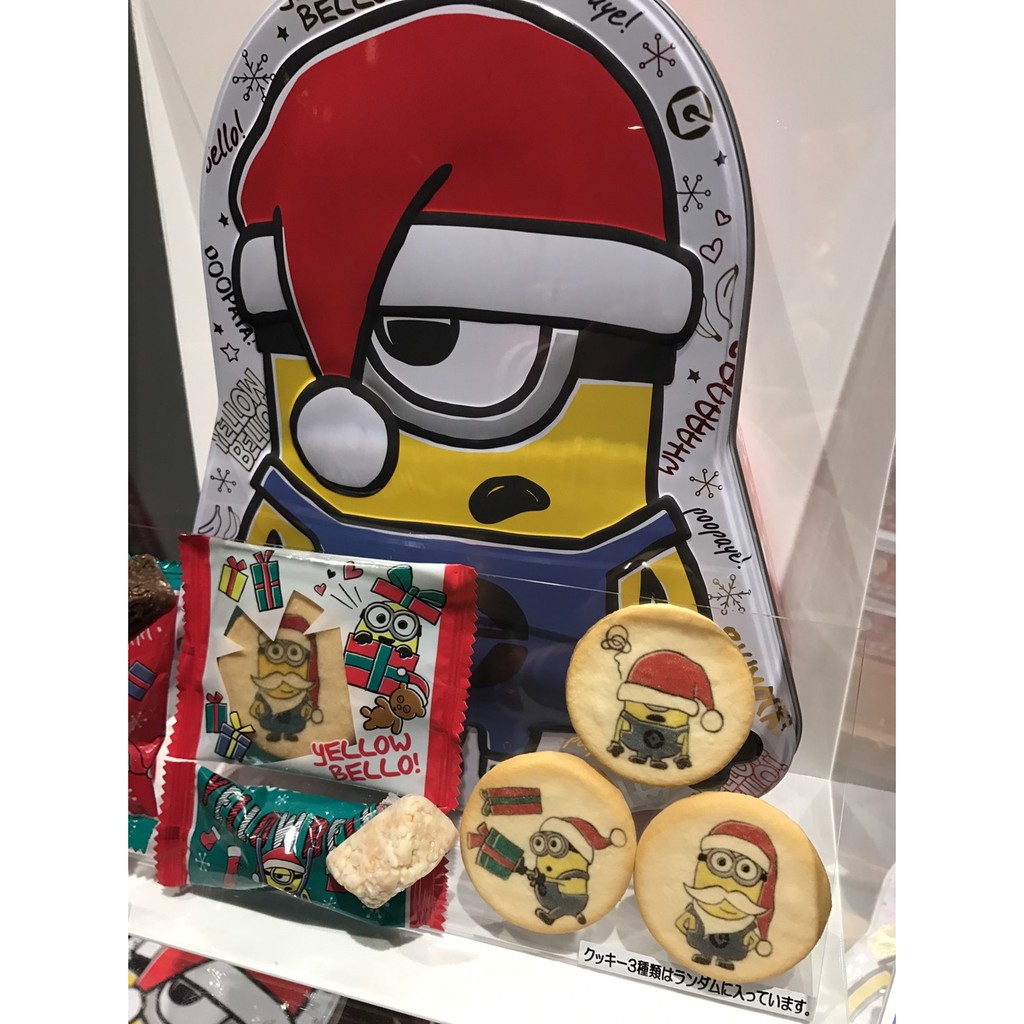 【ChuChuBom】大阪環球影城聖誕限定~小小兵聖誕帽餅乾組(鐵盒裝-預購)