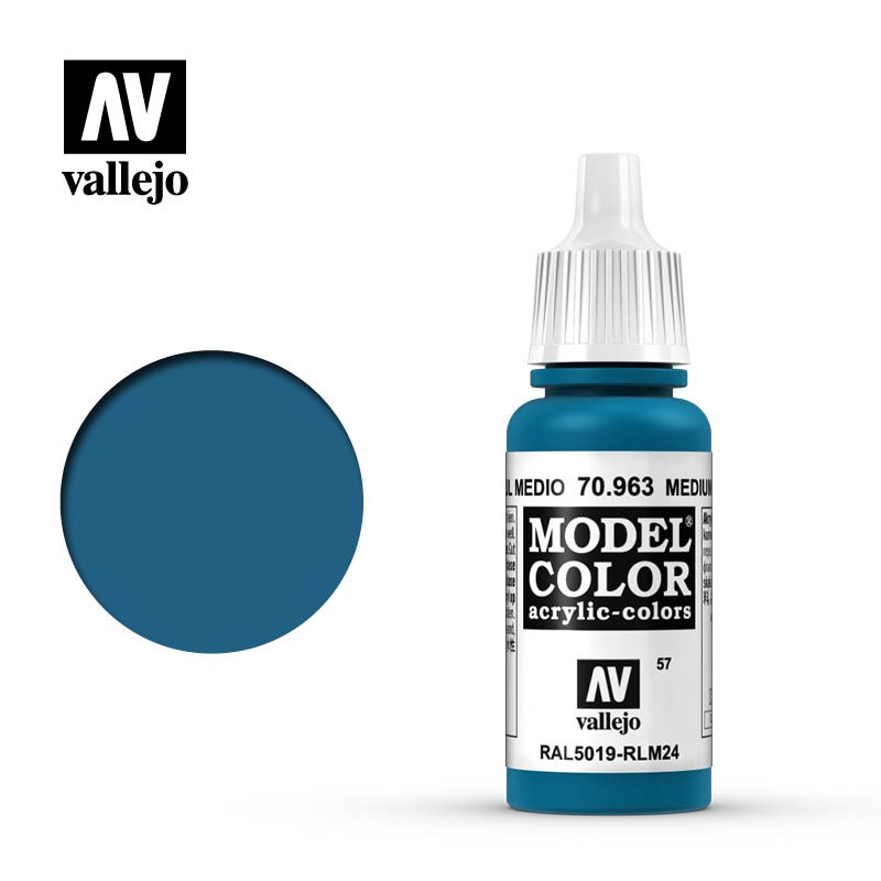 【龍門】Vallejo Model Color 中階藍色 Medium Blue 70963 (57)