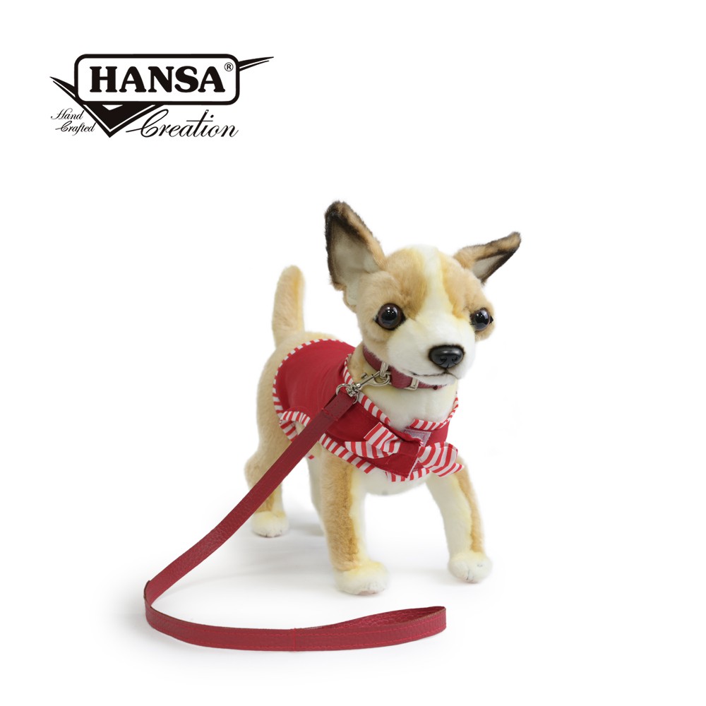 Hansa 6383-吉娃娃(米)27公分-紅衣
