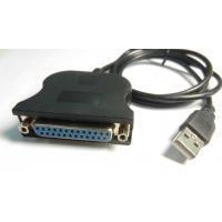 【低價】UB-34(A) LPT USB公 轉 25 pin母 印表機連接線 支援WIN 10(無盒裝)