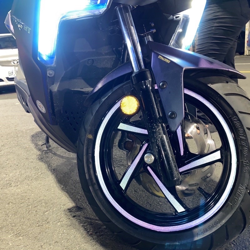 DRG輪框貼 3M反光 前後輪左右側 藍紫配色