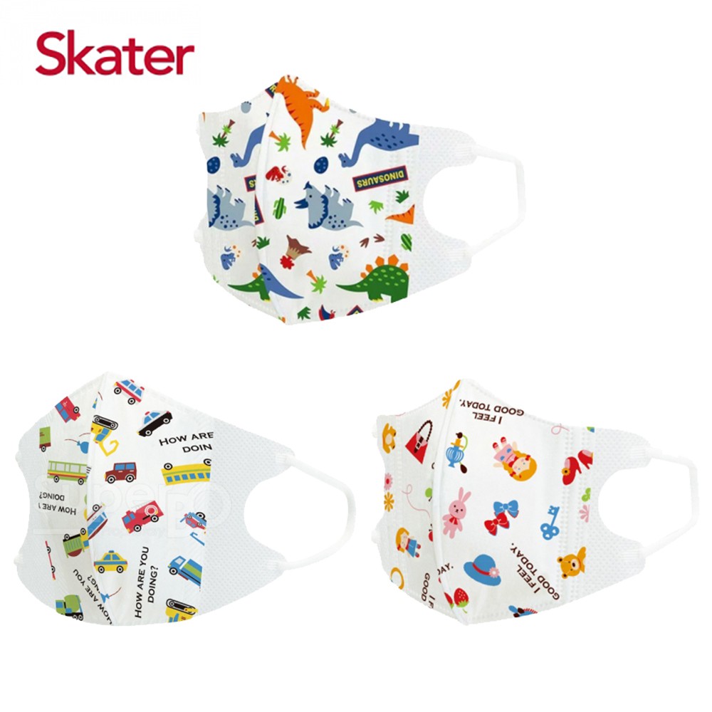 Skater 幼童用醫療口罩1-3歲專用(5入/包) 兒童用醫療口罩4歲以上專用(10入/包) 小小童立體口罩 巧虎口罩