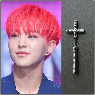 ✅ 韓國進口 權順榮同款 ASMAMA正品 SEVENTEEN Hoshi 同款復古刻紋長十字耳環 韓國耳環 韓系耳環