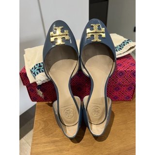 真品全皮漆皮 tory burch 低跟平底鞋