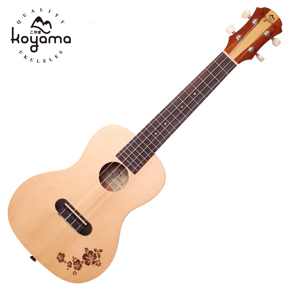 KOYAMA KF13 series KF13C-SPR 23吋烏克麗麗 雲杉單板 扶桑花Concert ukulele