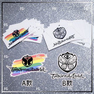 FG派對人►Tomorrowland 彩虹/手繪 LOGO防水紋身貼 電音 派對周邊 音樂祭穿搭