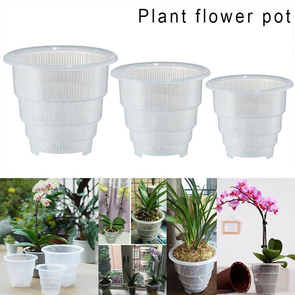 網狀鍋透明蘭花花盆塑料花盆家用花園盆栽種植器 蝦皮購物
