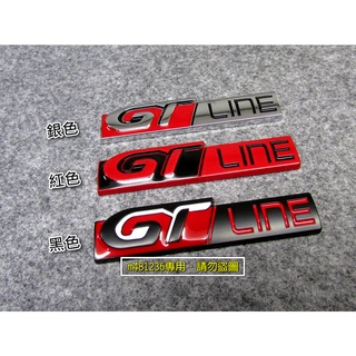 PEUGEOT 標緻 GT-line 改裝 金屬 車貼 尾門貼 裝飾貼 車身貼 葉子板 立體刻印 烤漆工藝 強力背膠