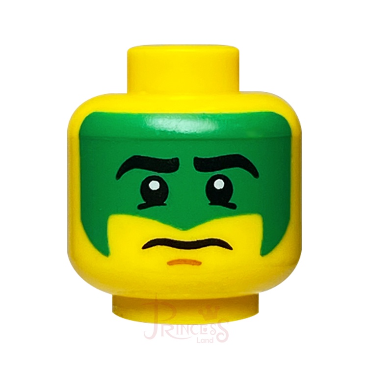 公主樂糕殿 LEGO 樂高 8831 人偶包7代 阿茲特克戰士 頭 彩繪臉 黃色 3626bpb0689 A127