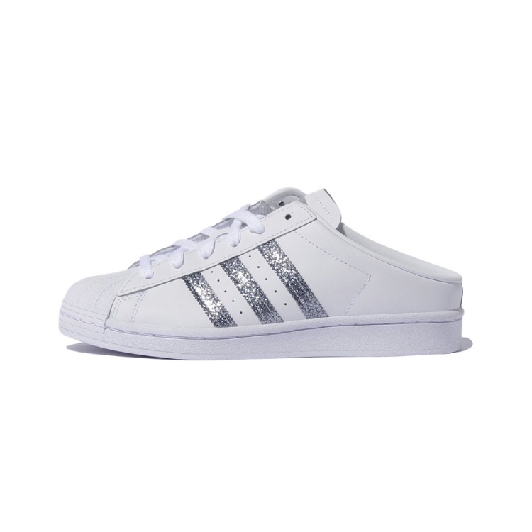  100%公司貨 Adidas Superstar Mule 白銀 銀蔥 懶人鞋 穆勒鞋 白 FZ2260 女