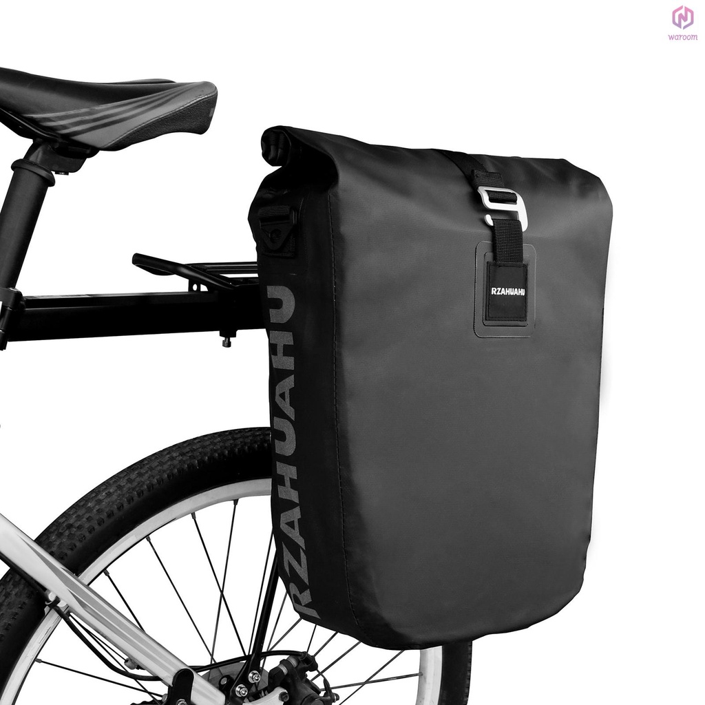 防水自行車後架包 20L 自行車側收納袋筆記本電腦 Pannier 包自行車後備箱後座提包單肩包, 用於騎行旅行 [A]