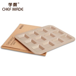 (烘焙神拳)chefmade學廚wk9321金磚費南雪模12連正方形費南雪模正方形蛋糕模烤模正方型烤盤wk9321