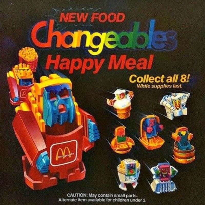 【CJ Toyz】 1989年 麥當勞 McDonald’s 快樂 兒童餐玩具 變形食物 第二彈 機器人 McRobot