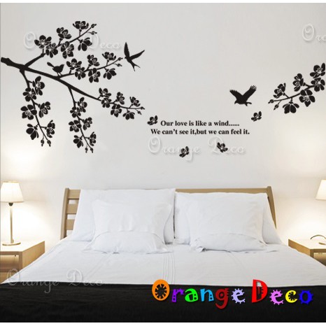【橘果設計】枝頭小鳥剪影 壁貼 牆貼 壁紙 DIY組合裝飾佈置