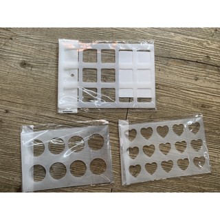 (3款)圓形.愛心.正方.白色戀人巧克力模.烘焙工具杏仁瓦片酥模具椰蓉脆片餅乾模巧克力模西點裝飾印模