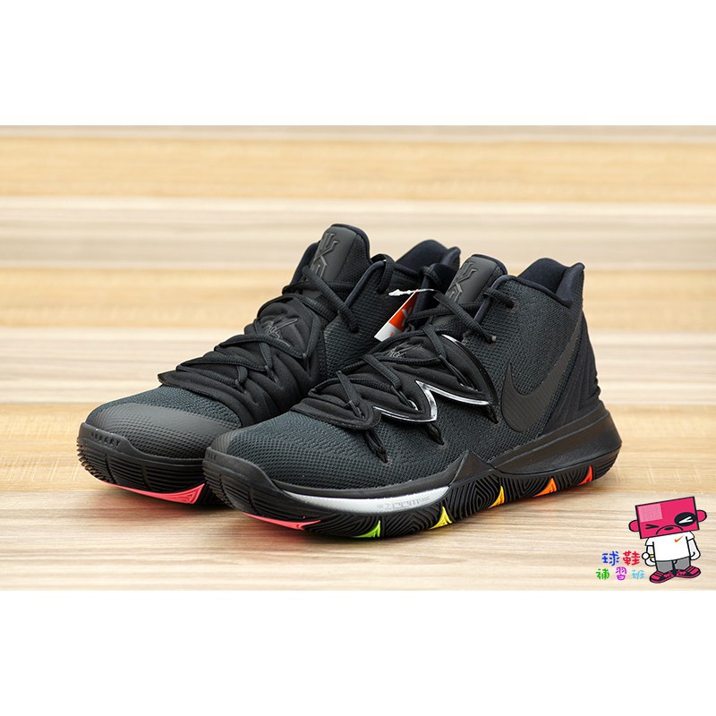kyrie 5 black and rainbow