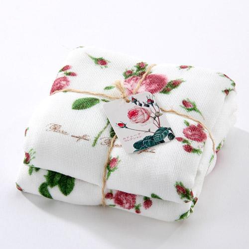 現貨  日本製 Ludute 玫瑰系列 八層100% 純棉紗布 廚房抹布 擦拭巾 家事布 抹布一組2入