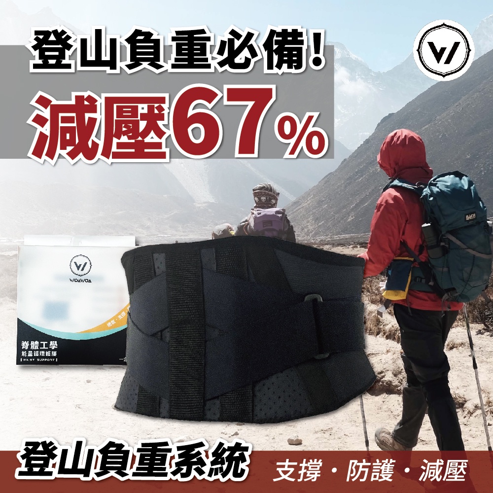 【WOAWOA】獨家能量材質 脊體工學 能量循環護腰-M/L(登山護腰 醫療護腰帶 護腰帶 透氣護腰帶 運動護腰)