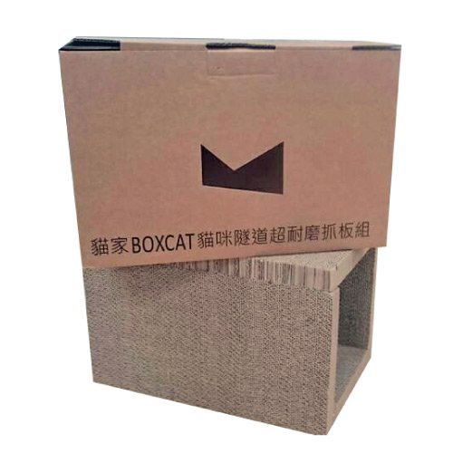 🎈BABY寵貓館🎈 BOXCAT 超耐磨貓隧道抓板組 國際貓家 貓抓板 抓窩 貓窩  可減少80%的紙塵產生