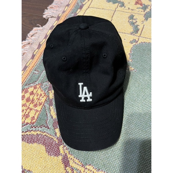 mlb黑色 LA洋基小logo 老帽 棒球帽