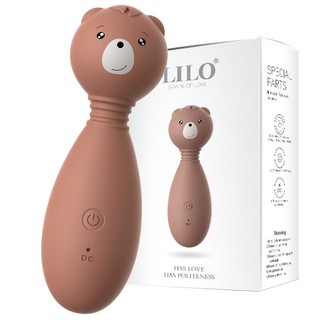 來樂熊12段變頻電動按摩棒(棕色)女用自慰器