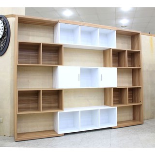 【歐風別館】無印原木色+白色伸縮書架【書櫃~基隆至臺中免運費】【全館滿萬享24期0利率】