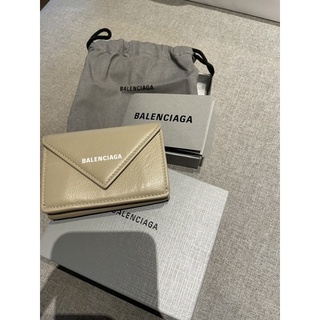 （售出）全新Balenciaga Papier mini wallet 巴黎世家迷你短夾奶茶色