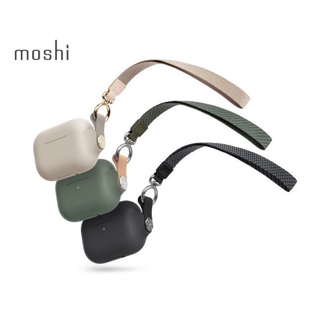 Moshi AirPods Pro藍芽耳機充電盒保護套 全新現貨免等 黑色/綠色