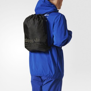 <Taiwan小鮮肉> Adidas Originals Gym Sack 黑 束口袋 拉鍊 LOGO BR4718