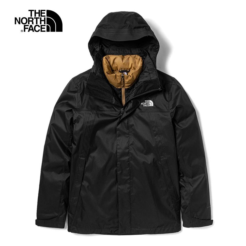 The North Face MFO MOUNTAIN DOWN 男 兩件式保暖外套 外黑內土黃 NF0A4U7LYU3
