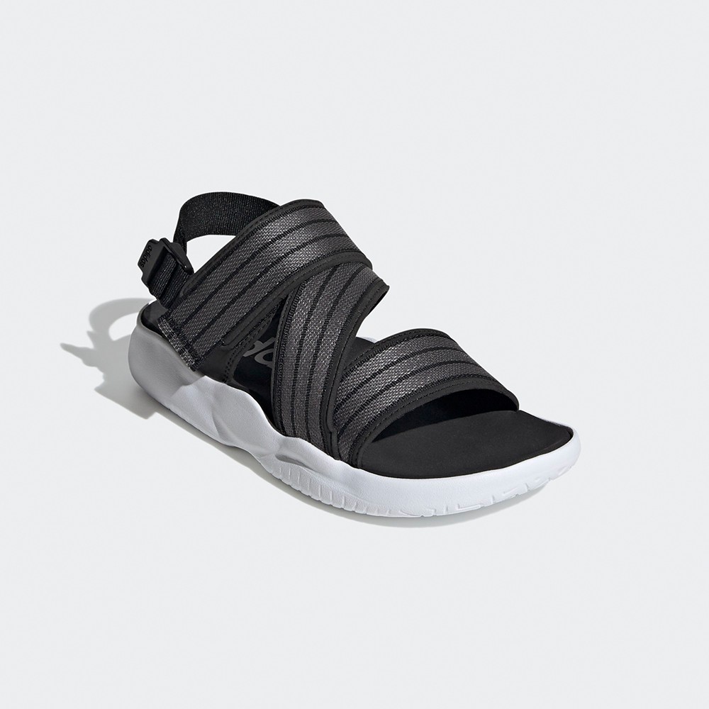 Adidas 90s 女款黑色織帶運動涼鞋-NO.EG7647