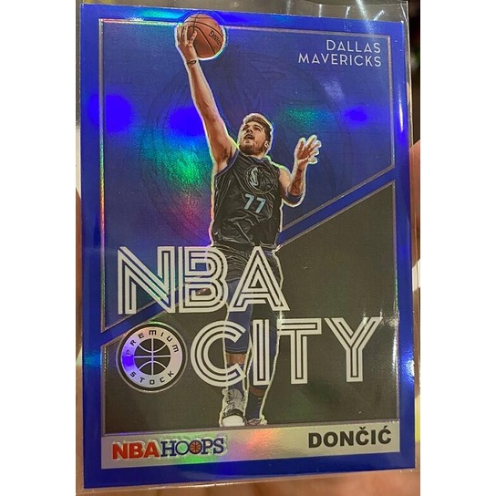 NBA 球員卡 Luka Doncic 2019-20 Hoops Premium NBA City Blue 亮面