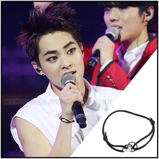 🔺現貨🔺 韓國進口 ASMAMA正品 EXO Xiumin 金珉錫 金珉碩 同款交叉鏍釘紋圓環手繩手鍊手環 하드투링