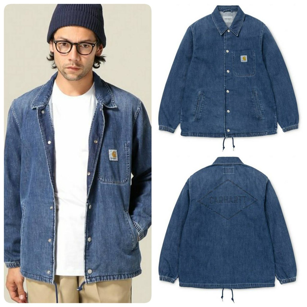 carhartt wip denim coach jacket
